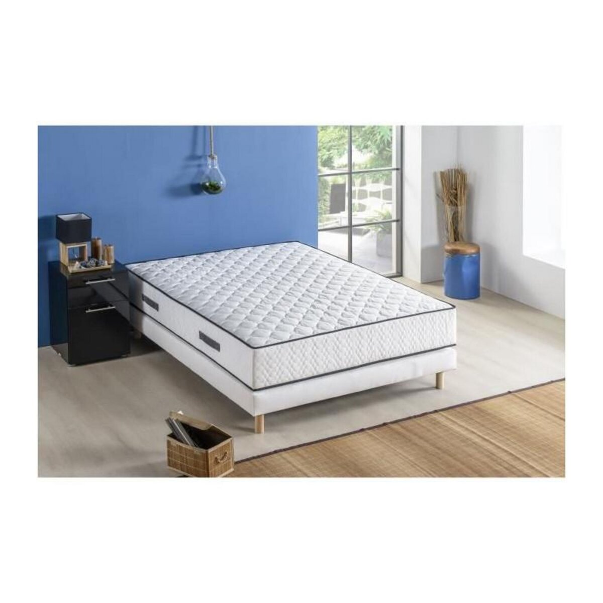 DEKO DREAM DEKO DREAM Matelas 160 x 200 - 672 Ressorts - 24 cm - 5 zones - Equilibre - DETENTE