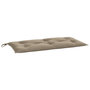 Voir la diapositive 2 : VIDAXL Coussin de banc de jardin taupe 110x50x7 cm tissu oxford