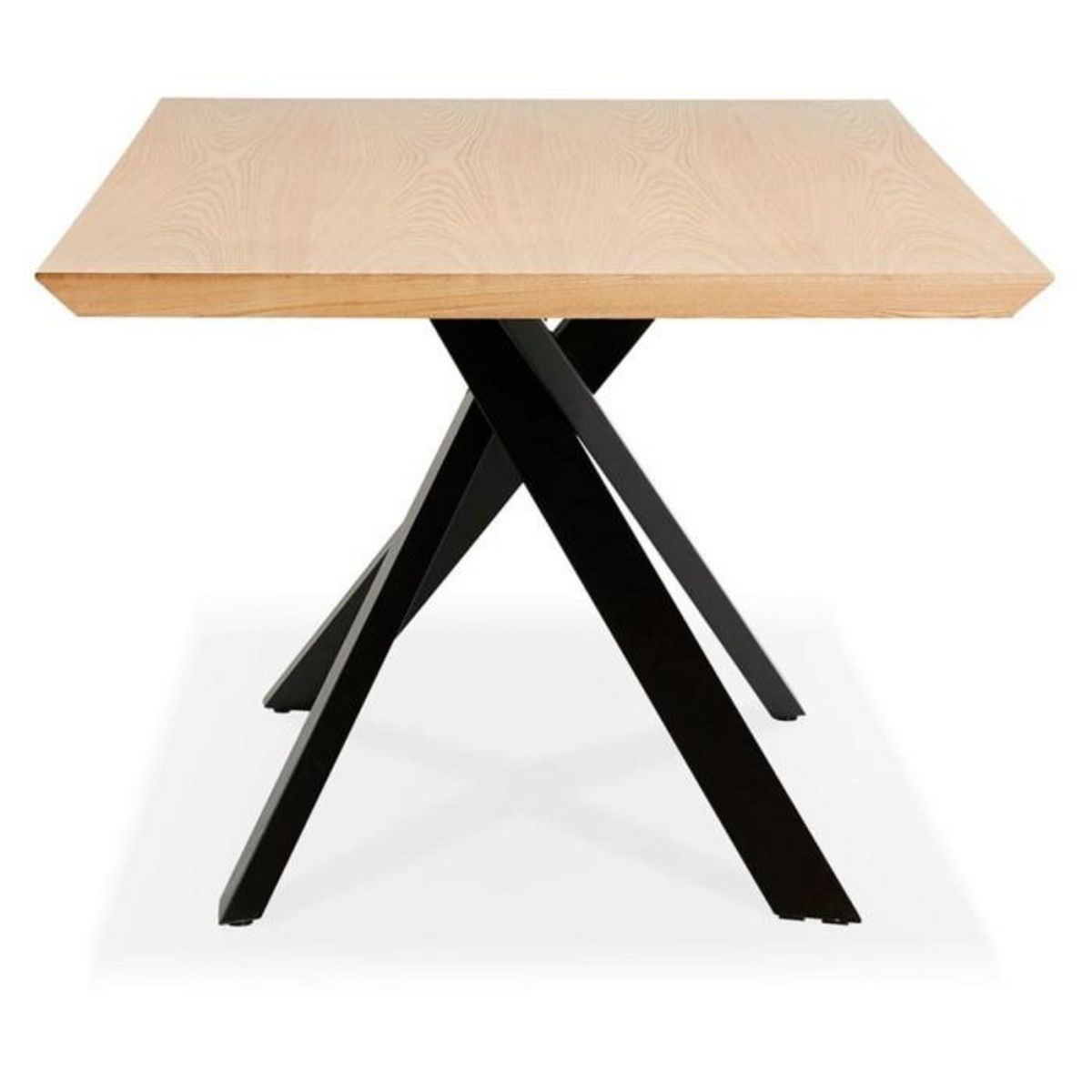 Paris Prix Table à Manger en Bois  Laby  200cm Naturel & Noir