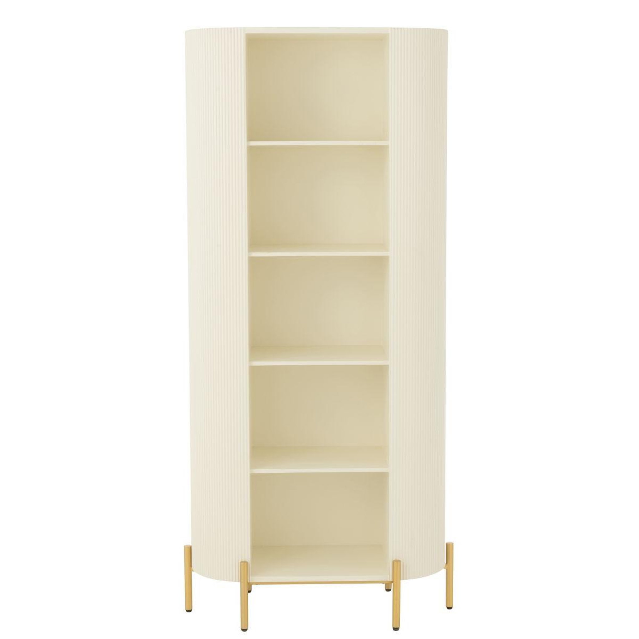 Voir la diapositive 2 : J-LINE Étagère design 5 niveaux  blaine  190cm blanc
