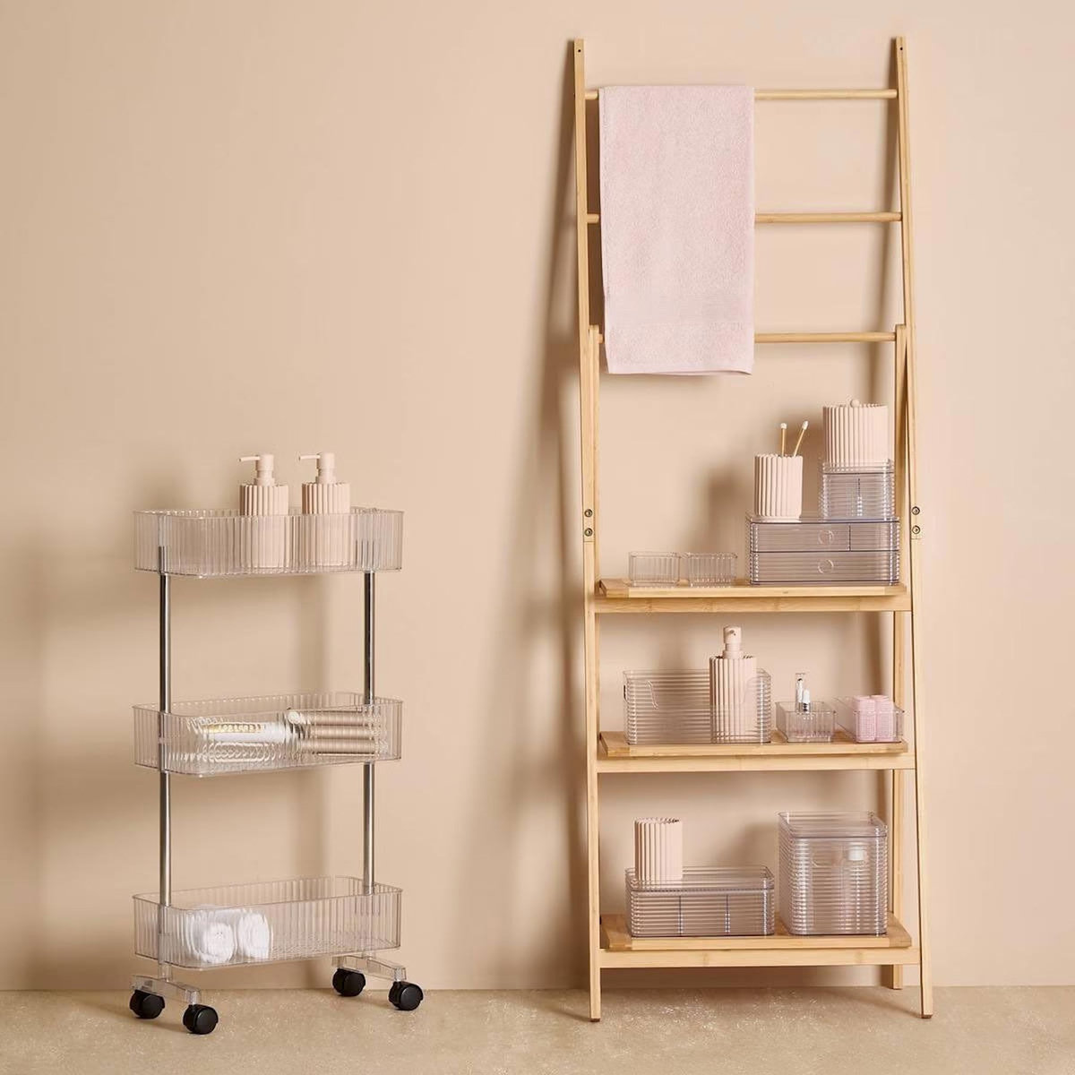FIVE Desserte 3 Niveaux  Plastor  80cm Transparent