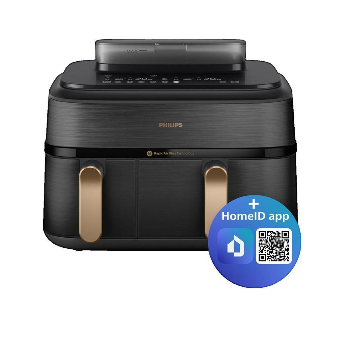 Philips Friteuse à air Philips Air Fryer NA552/00 avec deux paniers de 6L et 3L