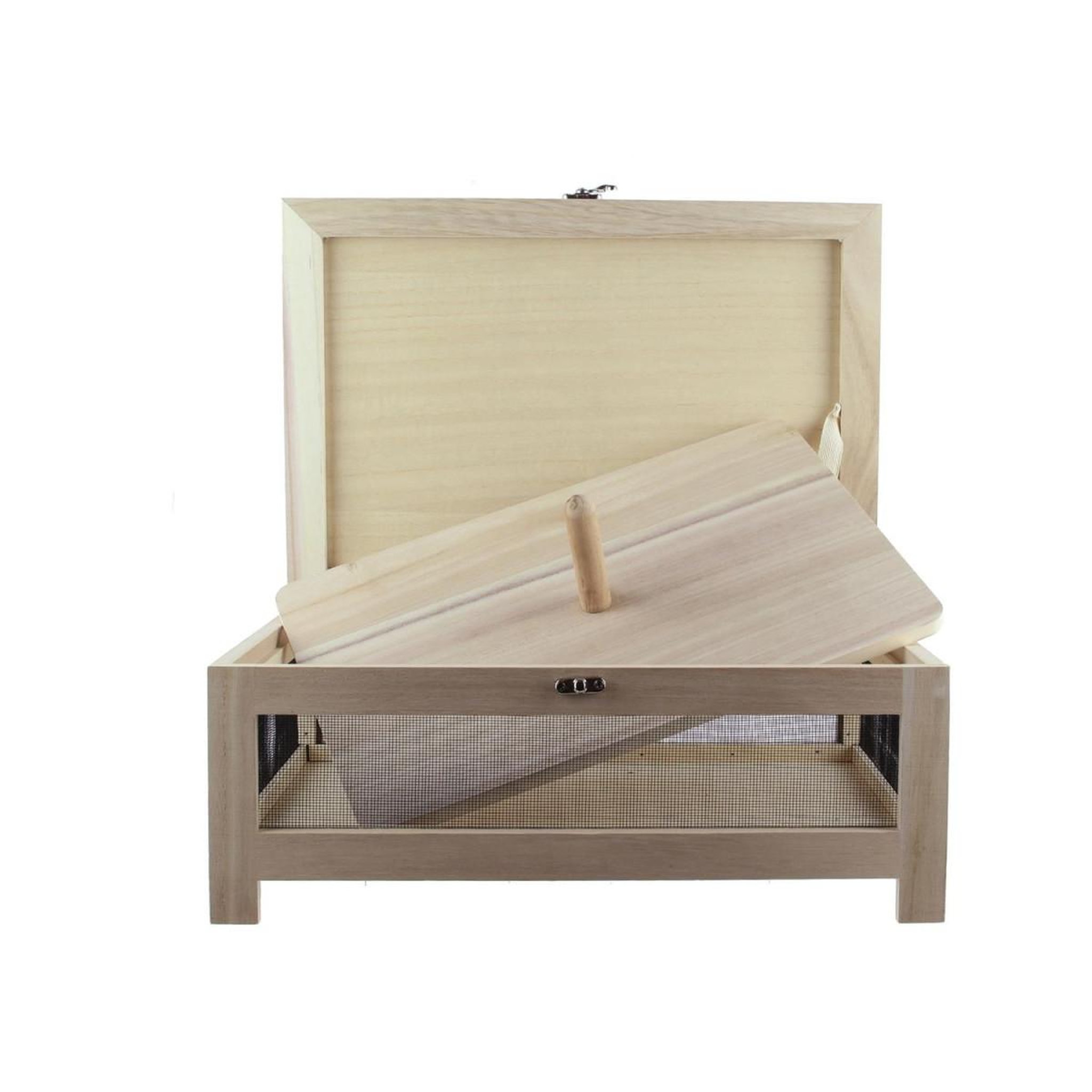 Voir la diapositive 2 : COOK CONCEPT Cave à fromage en bois  plateau  39cm naturel