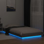 Voir la diapositive 4 : VIDAXL Cadre de lit et lumieres LED sans matelas sonoma gris 90x190 cm