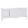 Voir la diapositive 2 : VIDAXL Cache-radiateur MDF Blanc 205 cm