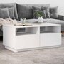Voir la diapositive 1 : VIDAXL Table basse avec lumières LED blanc 90x49x40 cm