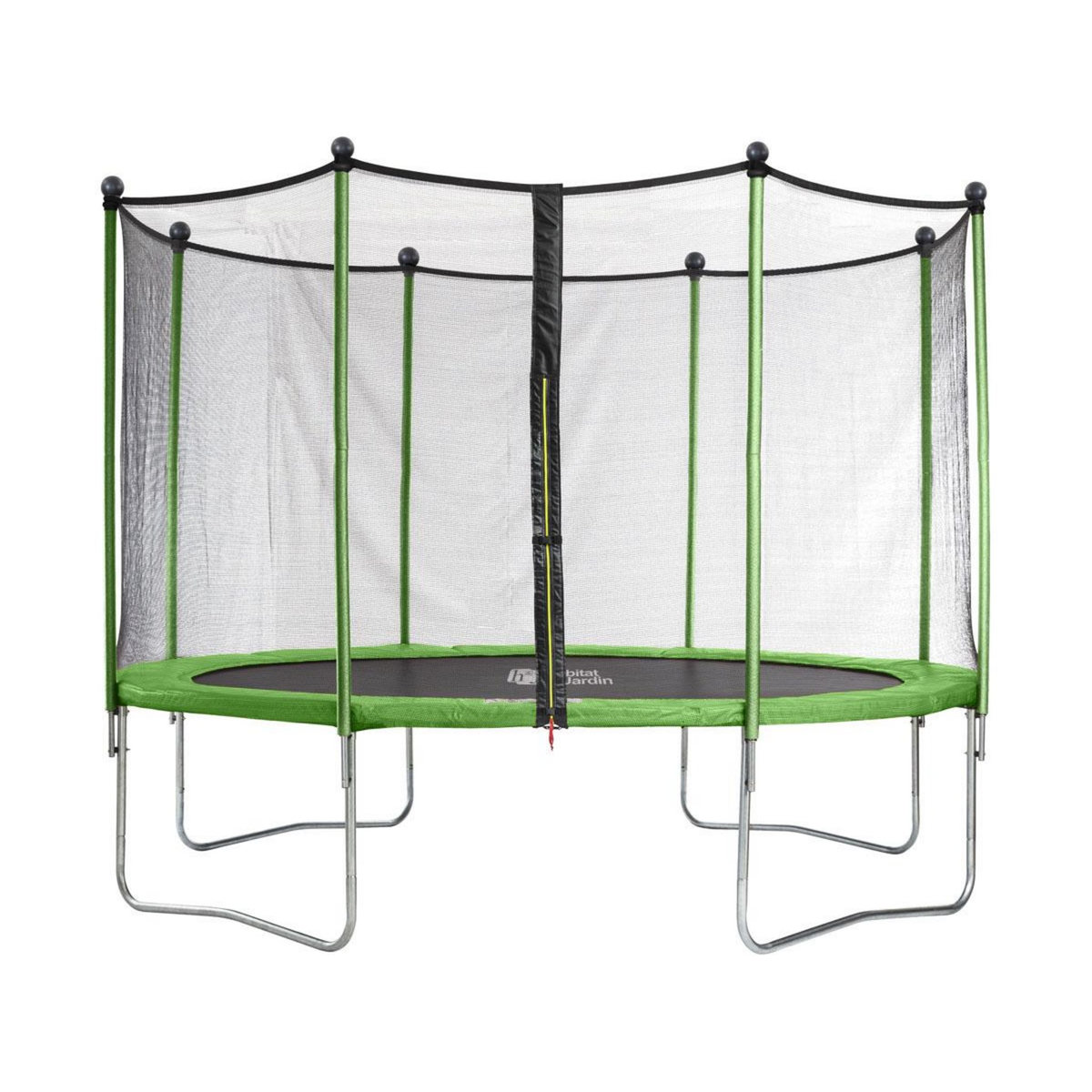 Habitat et Jardin Trampoline  Yoopi  - Ø 4.25 m - Avec Filet + Echelle + Couverture + Kit d'ancrage