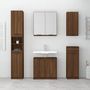 Voir la diapositive 3 : VIDAXL Armoire de bain Chêne marron 32x34x188,5 cm Bois d ingénierie