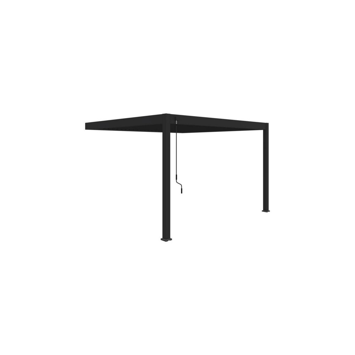 Pergola Bioclimatique adossée (2 pieds) 3,6x4 m -  Aluminum - Anthracite VS OMBREA®