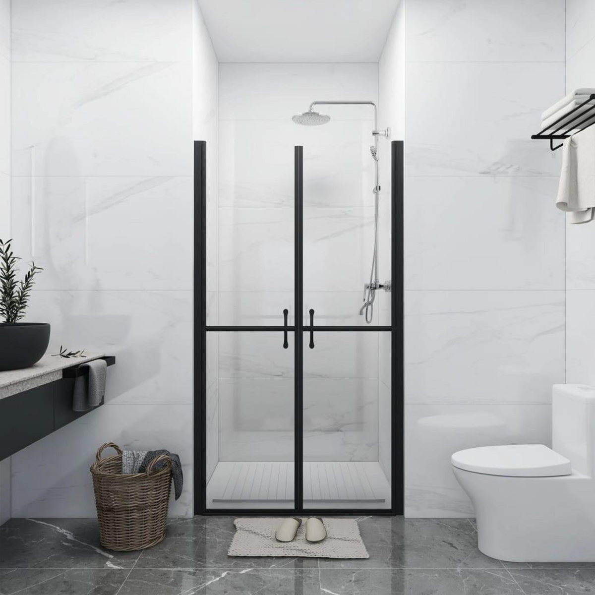 VIDAXL Porte de douche ESG transparent (98-101)x190 cm