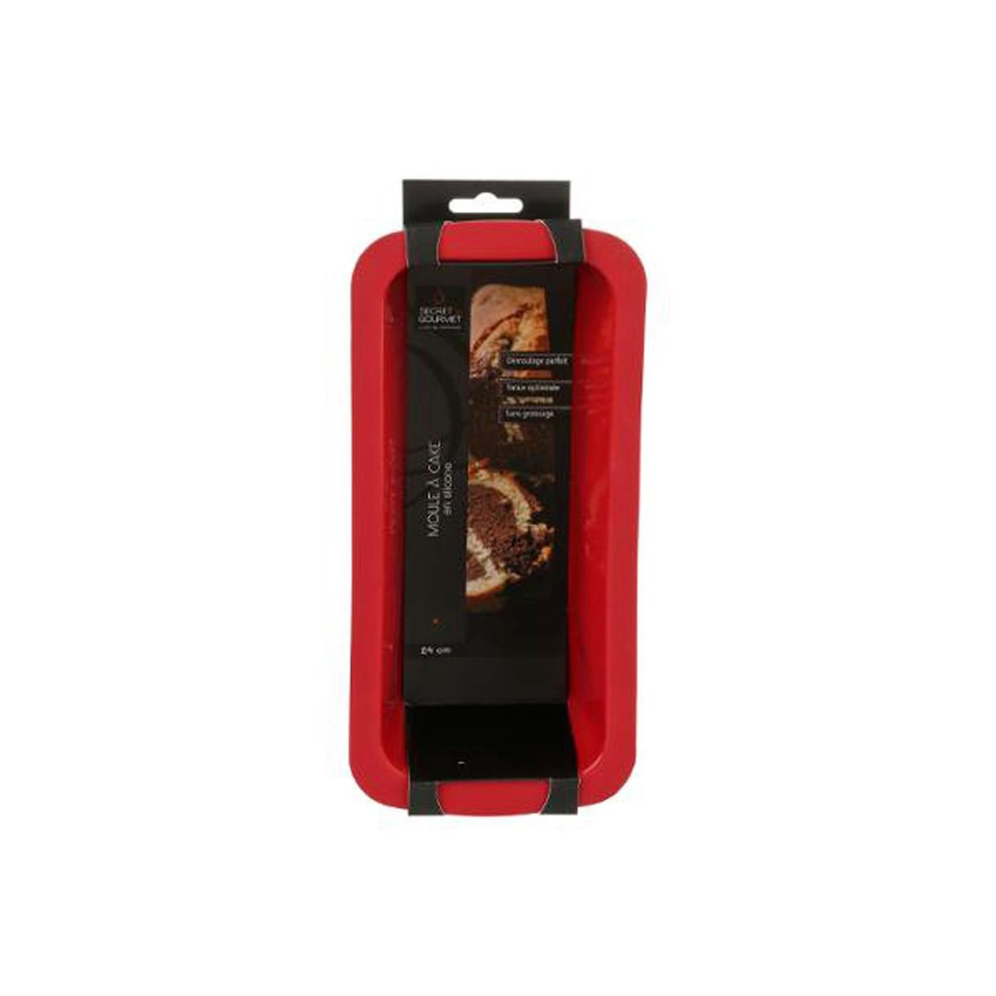 Voir la diapositive 2 : FIVE Moule à cake silicone  silipro  27cm rouge