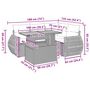 Voir la diapositive 6 : VIDAXL Salon de jardin avec coussins 5 pcs beige resine tressee