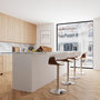Voir la diapositive 5 : Rendez vous déco Chaise de bar réglable et pivotante 59/81 cm en cuir synthétique blanc-Basile