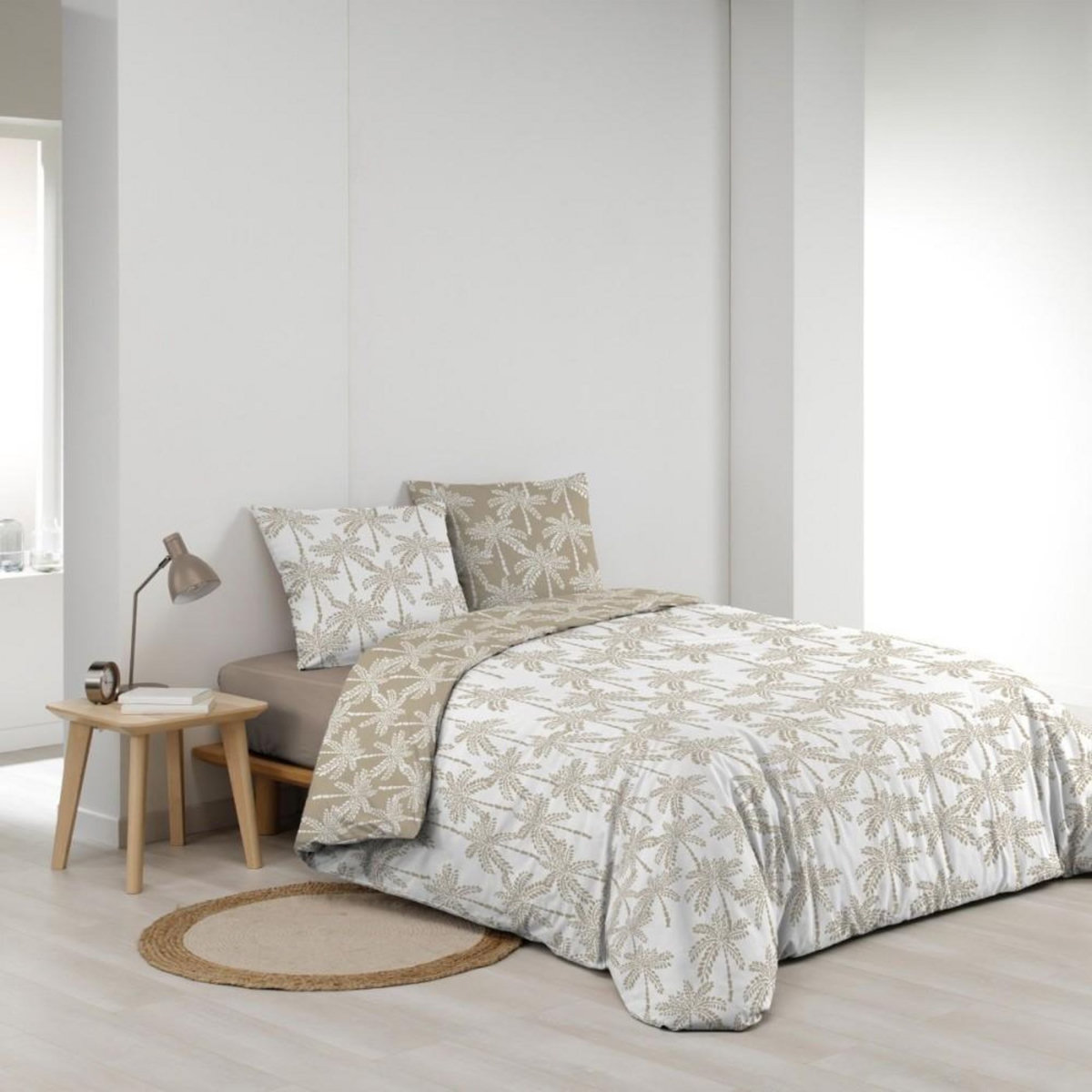 Douceur d'Intérieur Housse de couette 260x240 + 2 taies OLIANA 100% coton 57 fils