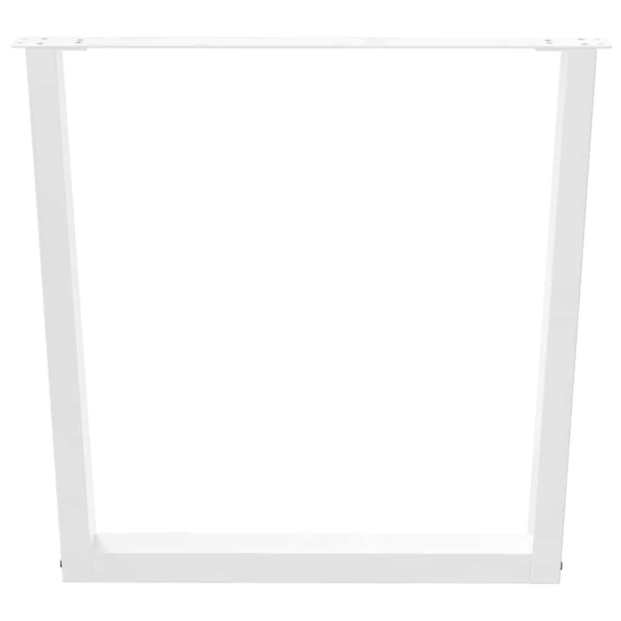 Voir la diapositive 5 : VIDAXL Pieds de table a manger forme de V 3 pcs blanc 80x(72-73,3) cm