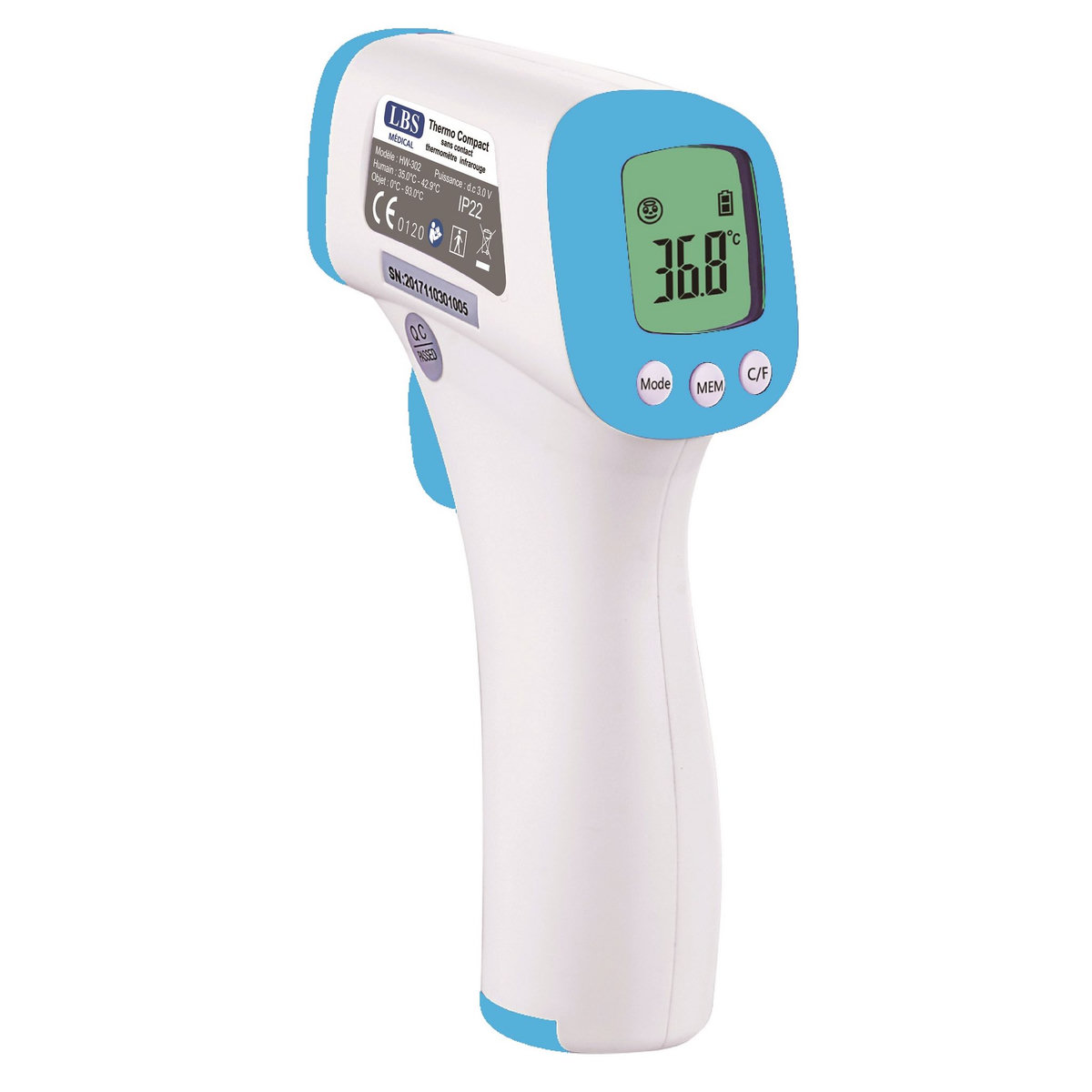 LBS Thermomètre frontal Simzo Hw302