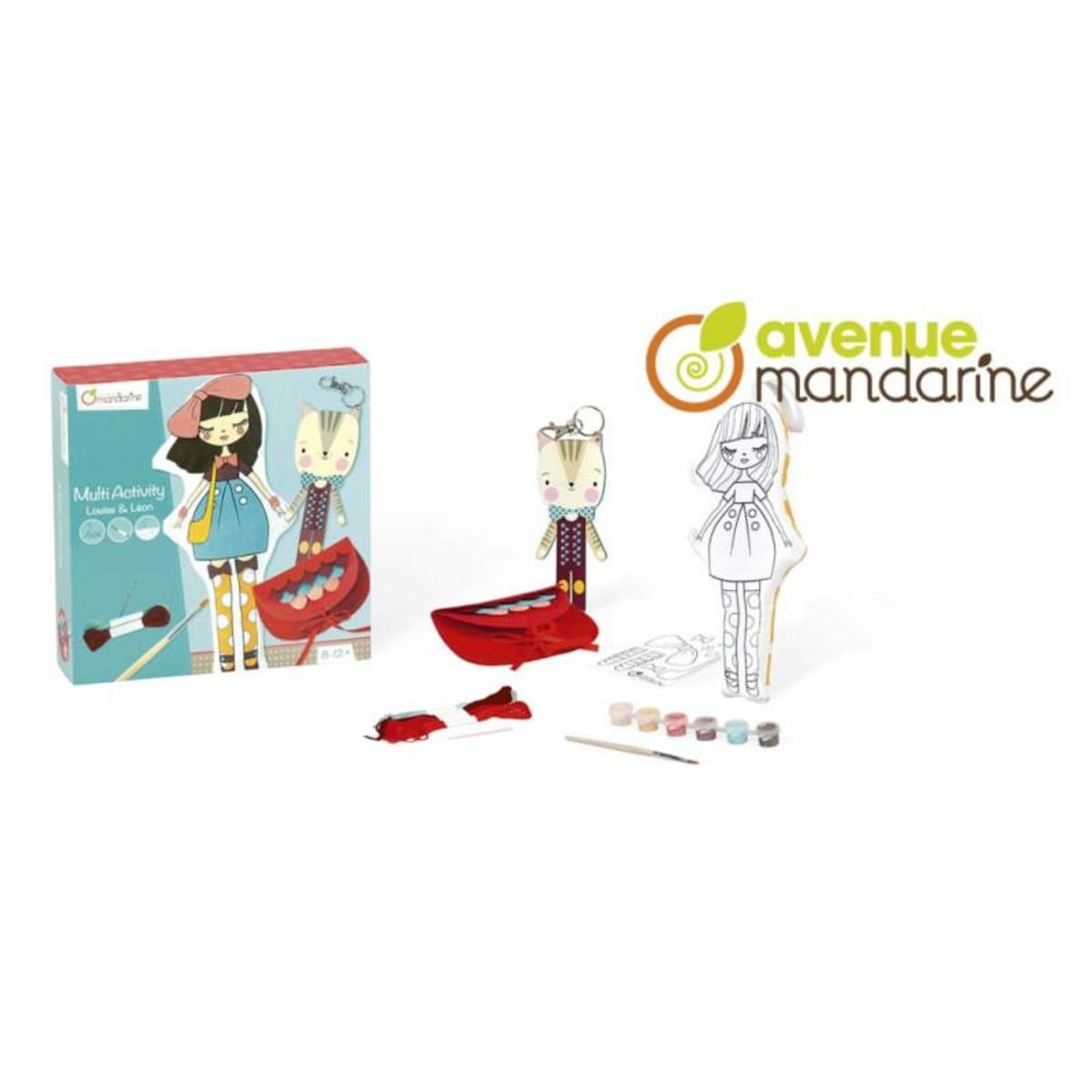 Avenue Mandarine Avenue Mandarine Boîte de jeu multi activités Louise & Leon