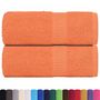Voir la diapositive 2 : VIDAXL Serviettes de visage 2 pcs orange 30x30 cm 360 g m² 100% coton