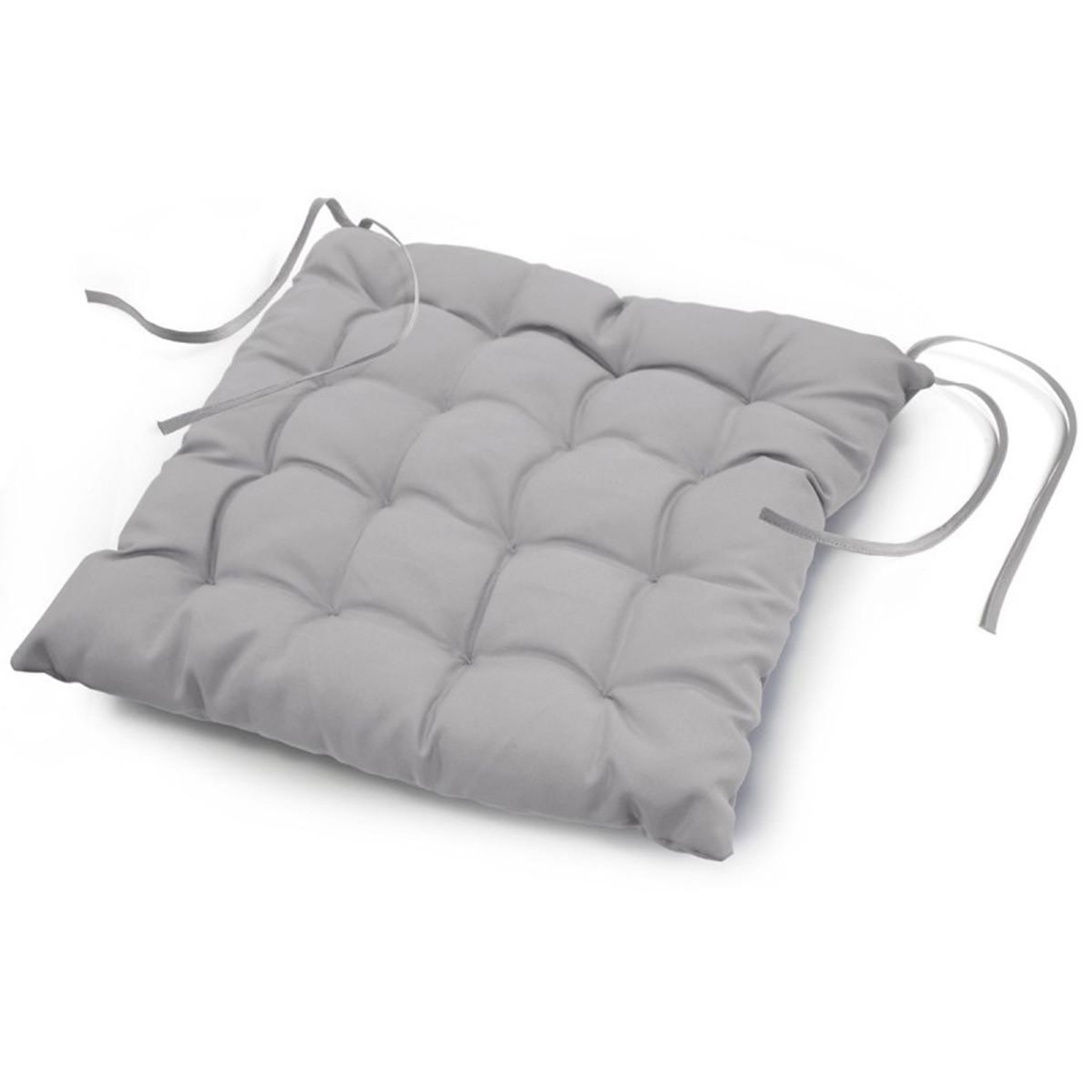 Douceur d'Intérieur Galette de chaise matelassée  essentiel  40x40cm gris