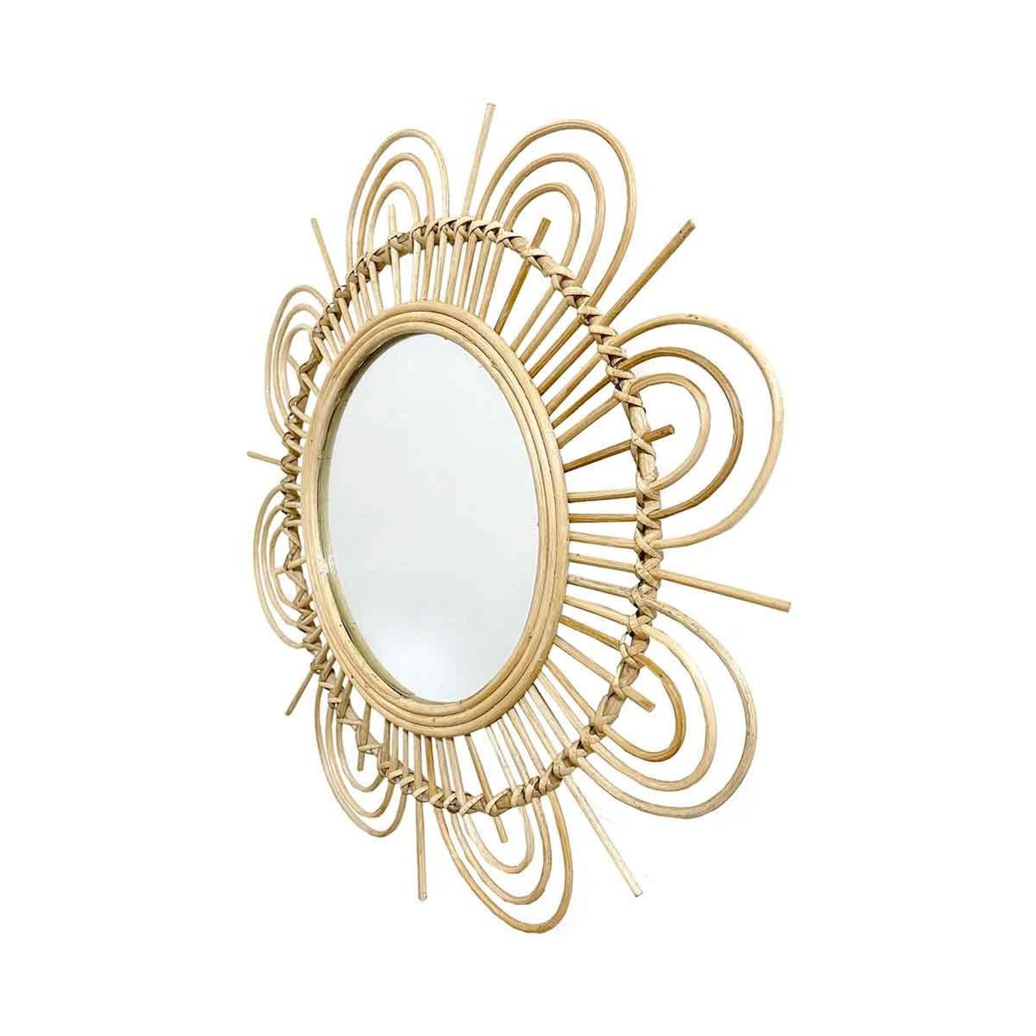 Voir la diapositive 3 : Paris Prix Miroir Mural Design en Rotin  Aina  51cm Naturel