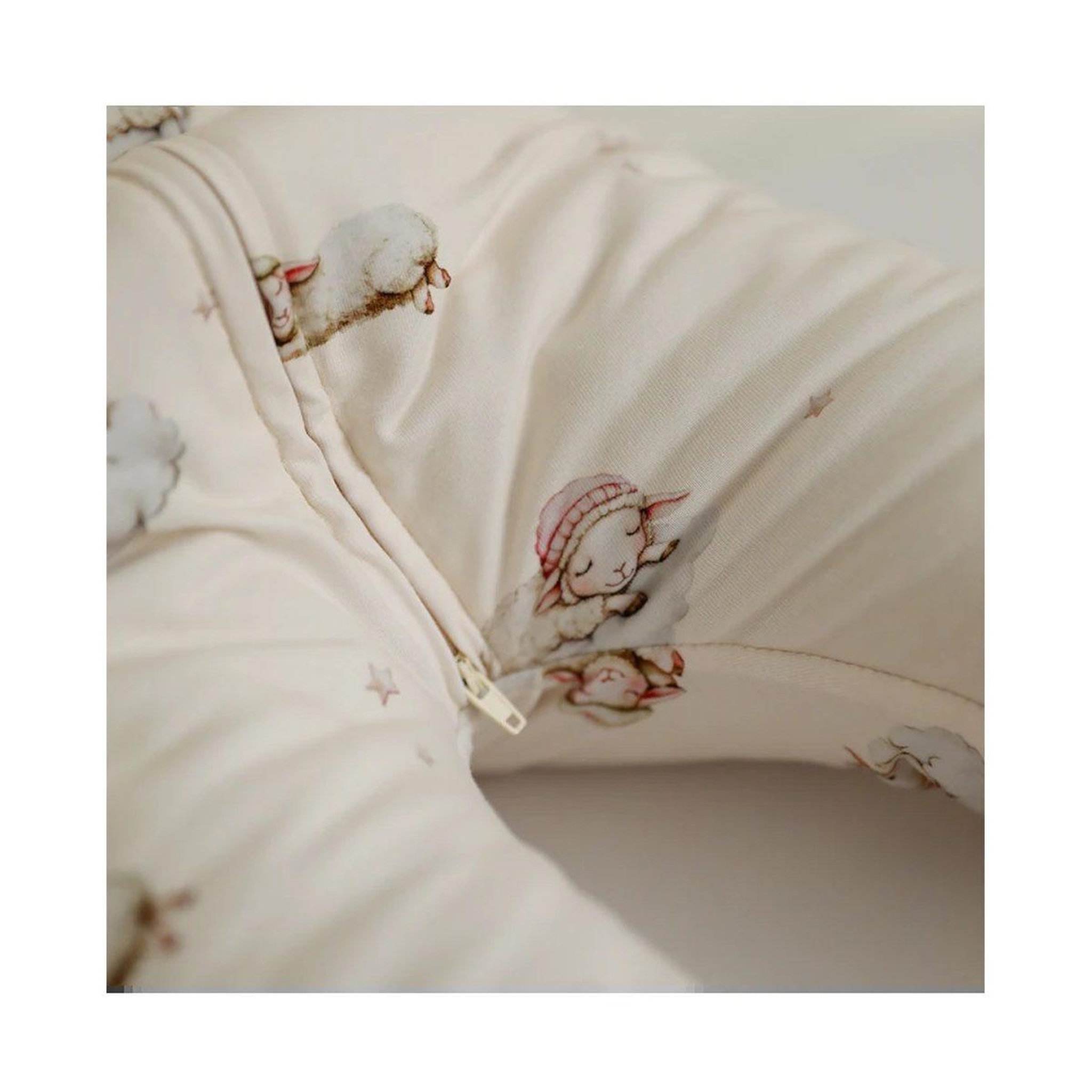 Voir la diapositive 4 : WALDIN Gigoteuse à jambes en coton 2,5 TOG - taille S (1-2 ans) - motif berceuse, champagne