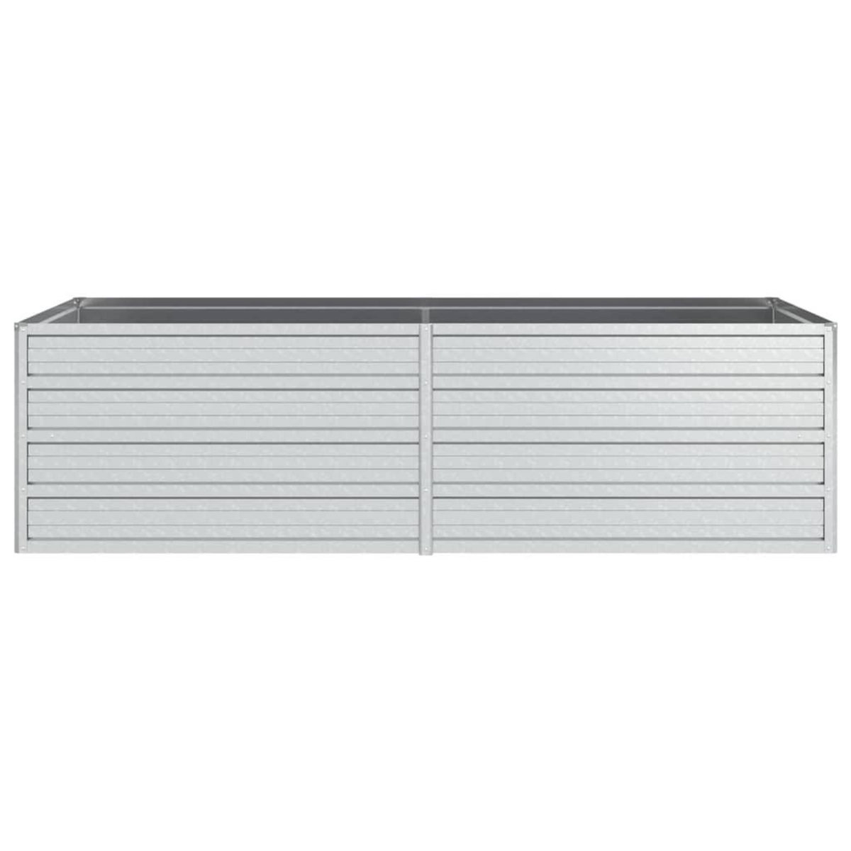 VIDAXL Lit sureleve de jardin 160x80x45 cm Acier galvanise Argente