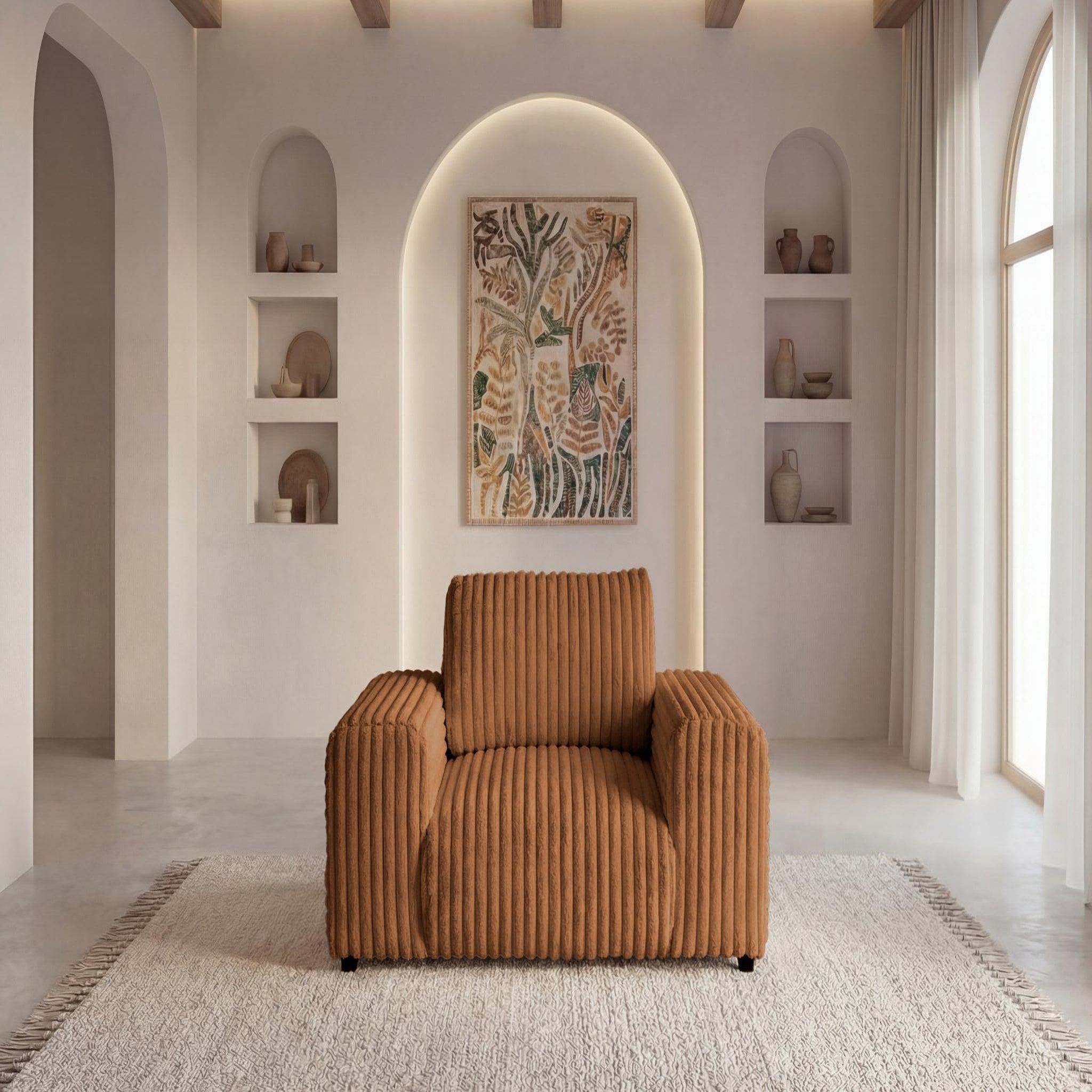 Voir la diapositive 3 : CASANOVA PARIS Caisa - fauteuil en velours côtelé