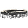 Voir la diapositive 2 : VIDAXL Ensemble a manger de jardin 13 pcs coussins noir resine tressee