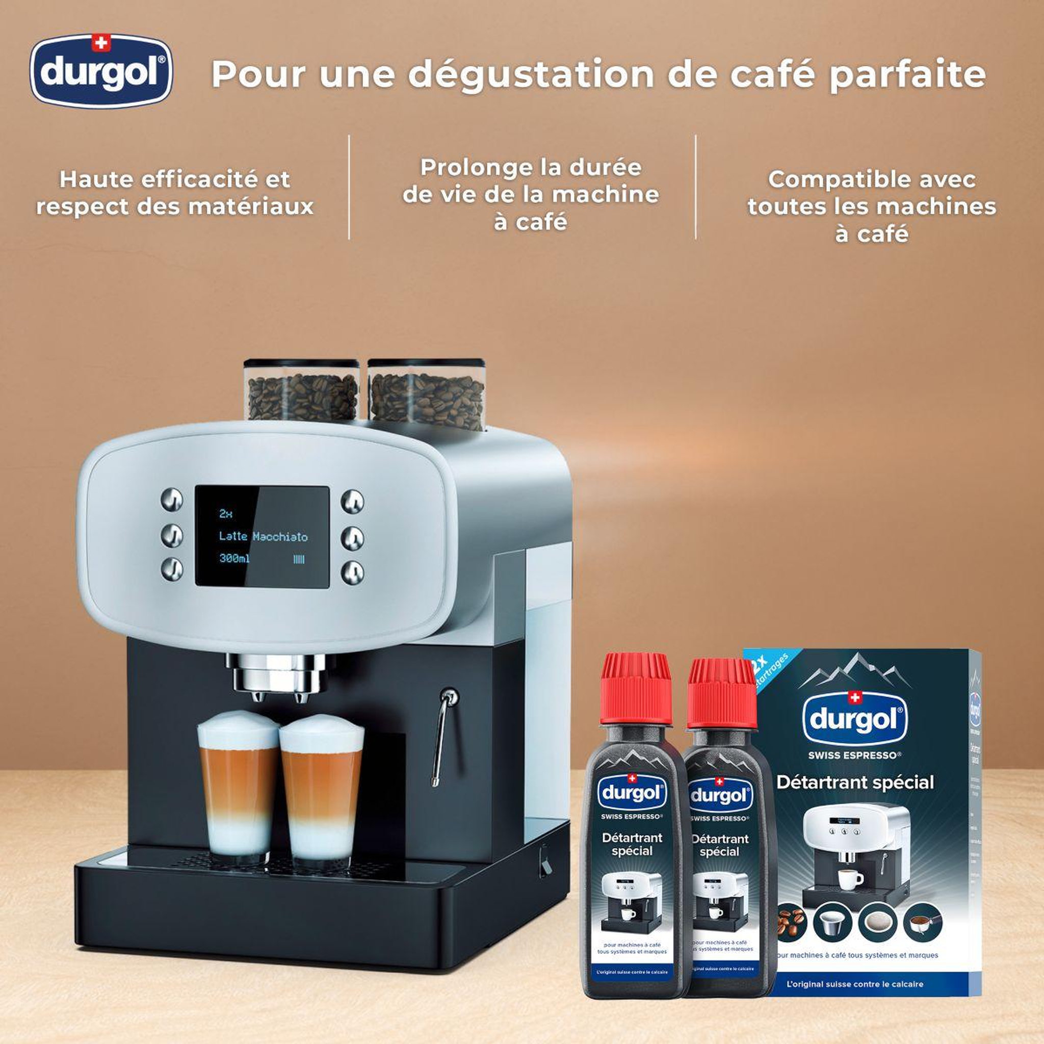 Voir la diapositive 3 : DURGOL Anti-calcaire pour espresso swiss espresso 500ml
