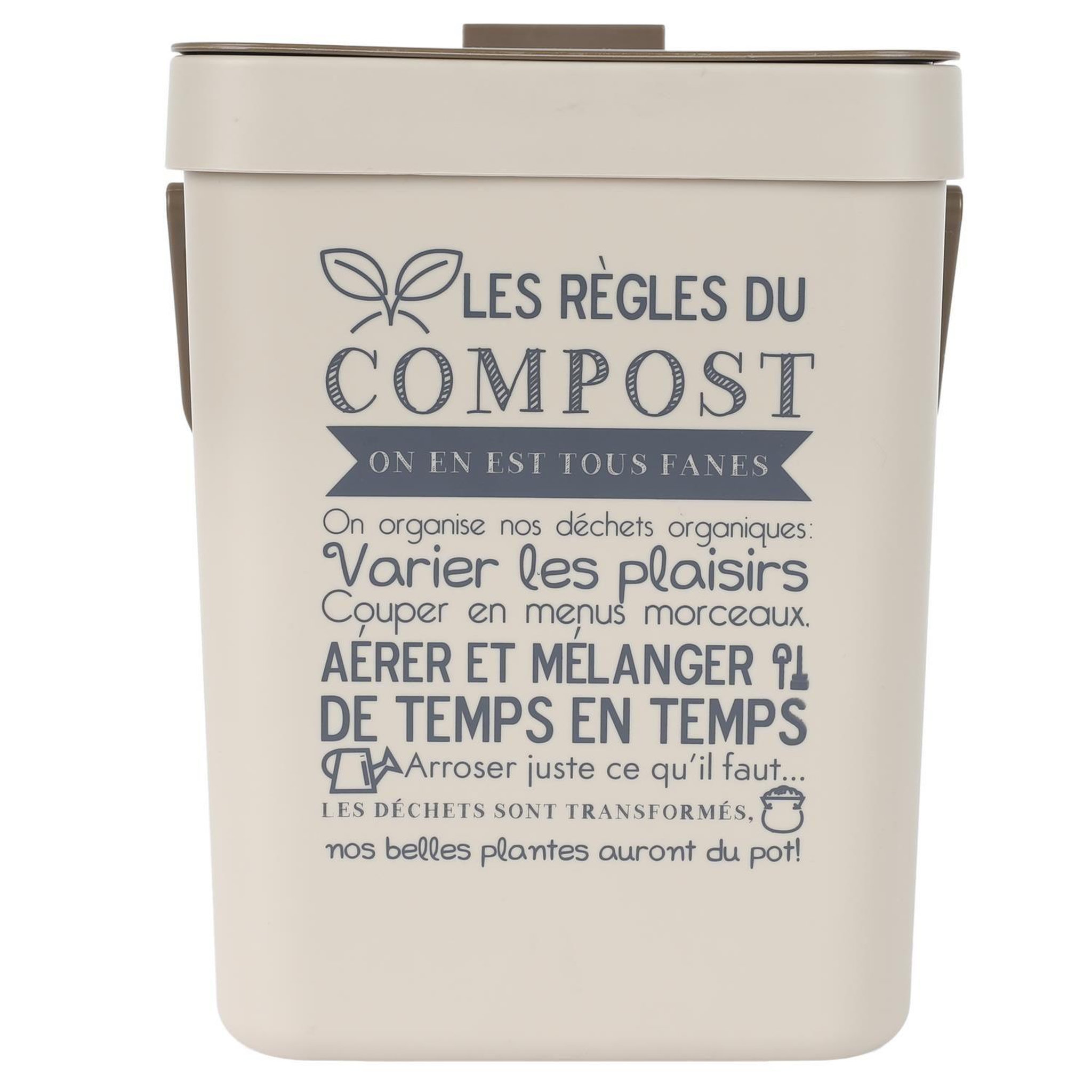 Je cherche une idee Poubelle de compostage 5 l avec accroche