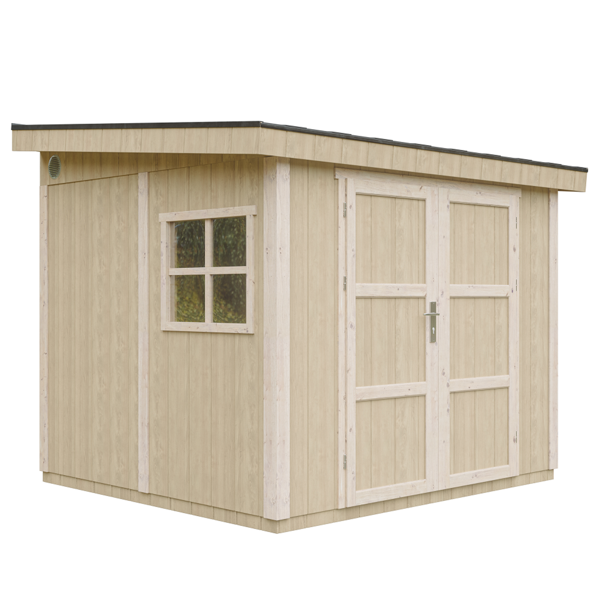 Voir la diapositive 2 : TIMBELA Abri de jardin qualité premium 5,9 m² - h231x248x294 cm avec plancher et paroi latérale m938