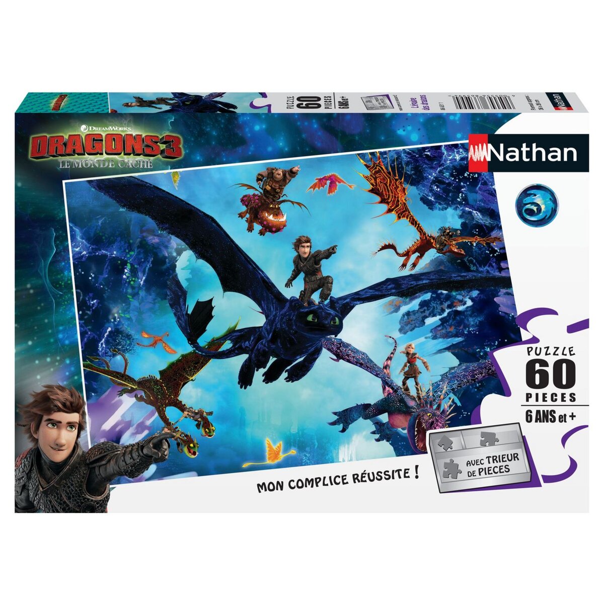 RAVENSBURGER Puzzle Nathan 60 pièces - L'équipe des dragons / Dragon 3