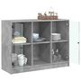Voir la diapositive 4 : VIDAXL Buffet gris beton 102x37x75,5 cm bois d'ingenierie