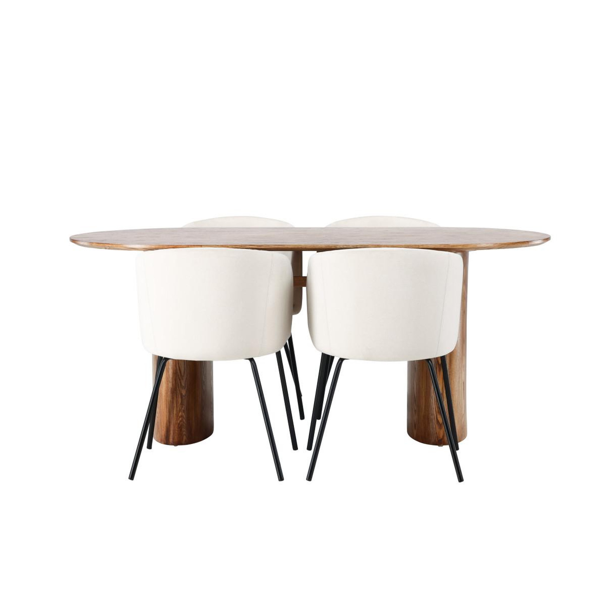 Voir la diapositive 2 : Paris Prix Ensemble table à manger & 4 chaises  isolde & berit  180cm naturel & beige