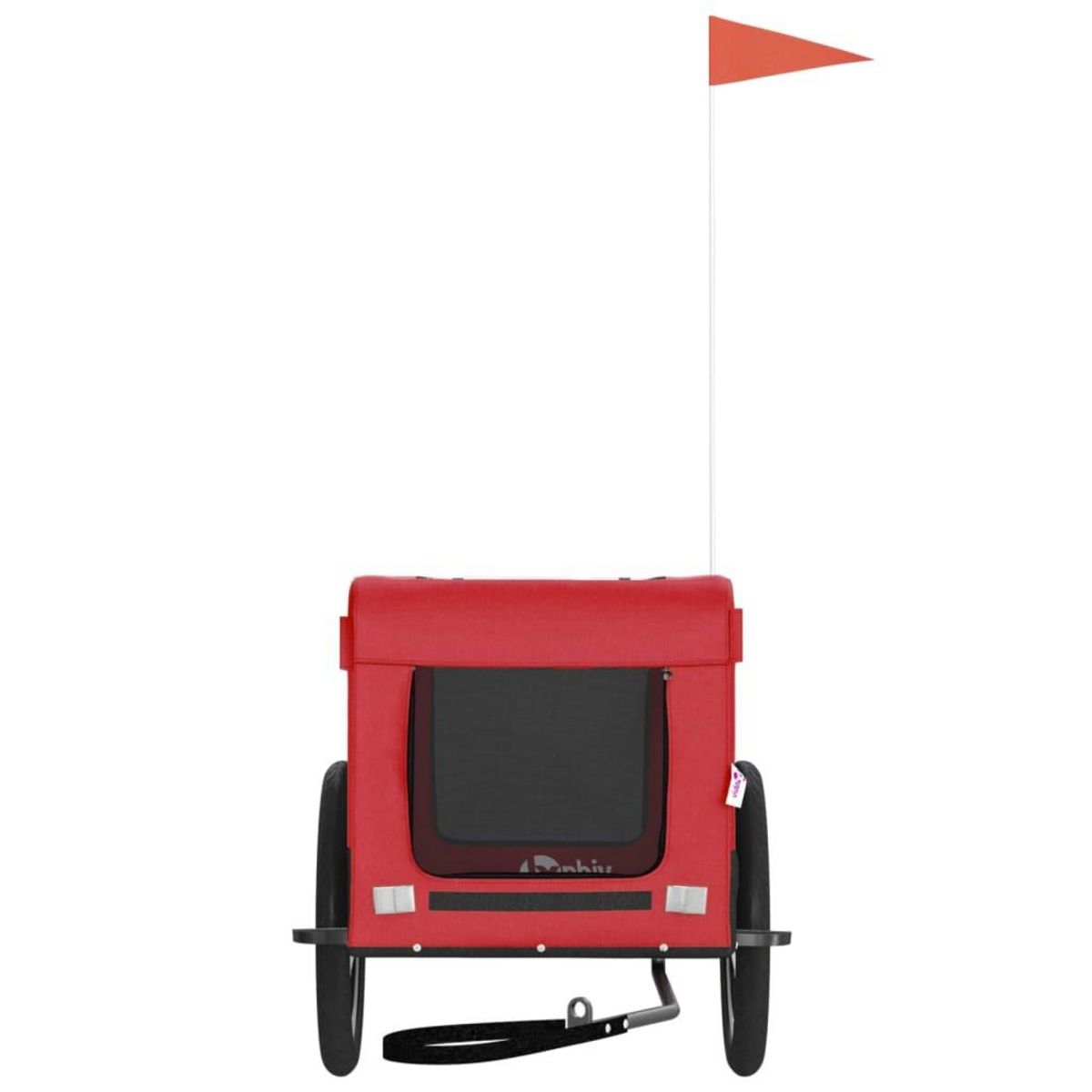 VIDAXL Remorque de velo pour animaux de compagnie rouge et noir