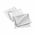 Paris Prix Lot de 3 Serviettes de Table  Mistral  40x40cm Blanc