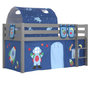 Voir la diapositive 1 : Paris Prix Pack - Lit Enfant Surélevé, Tente, 3 Pochettes & Tunnel  Pino Astronaute II  Gris