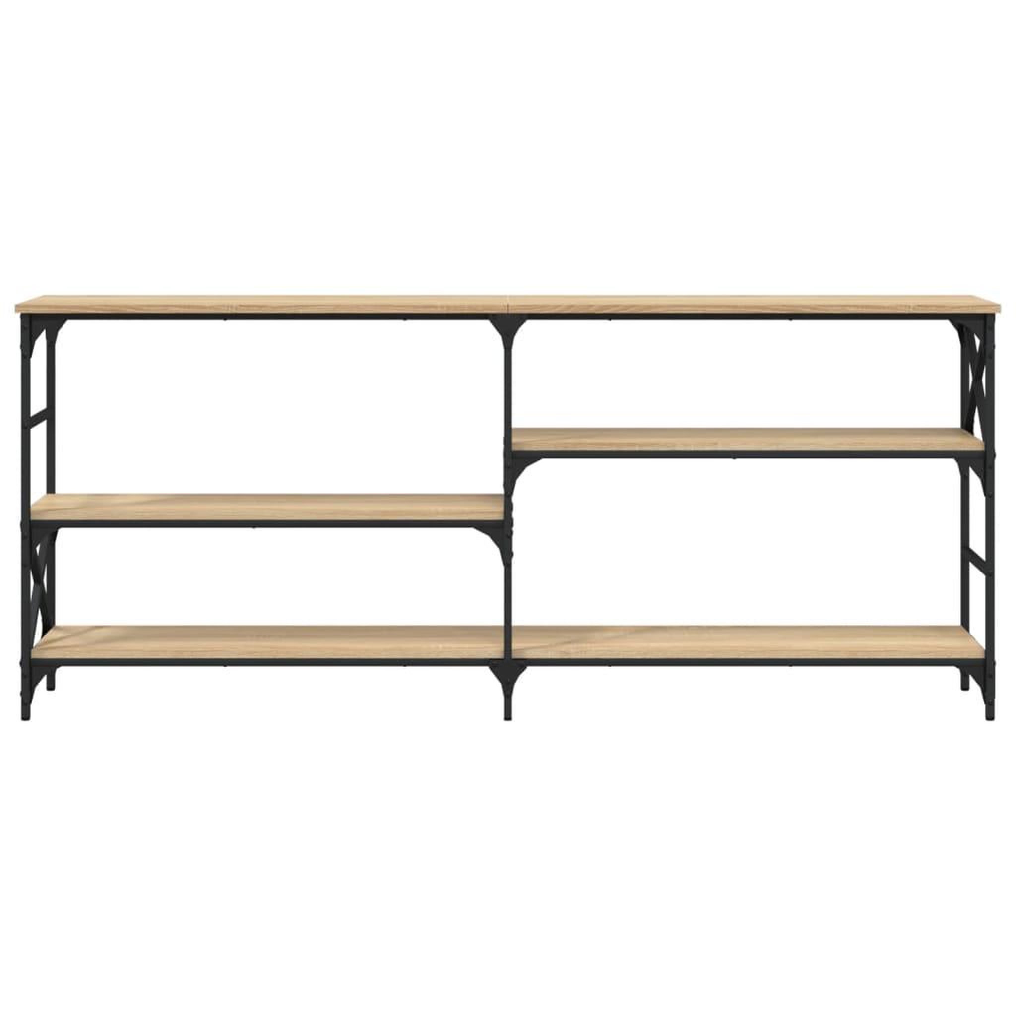 Voir la diapositive 4 : VIDAXL Table console chene sonoma 180x29x76,5 cm bois d'ingenierie