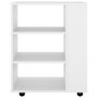 Voir la diapositive 4 : VIDAXL Armoire a roulettes Blanc 60x35x75 cm Bois d'ingenierie