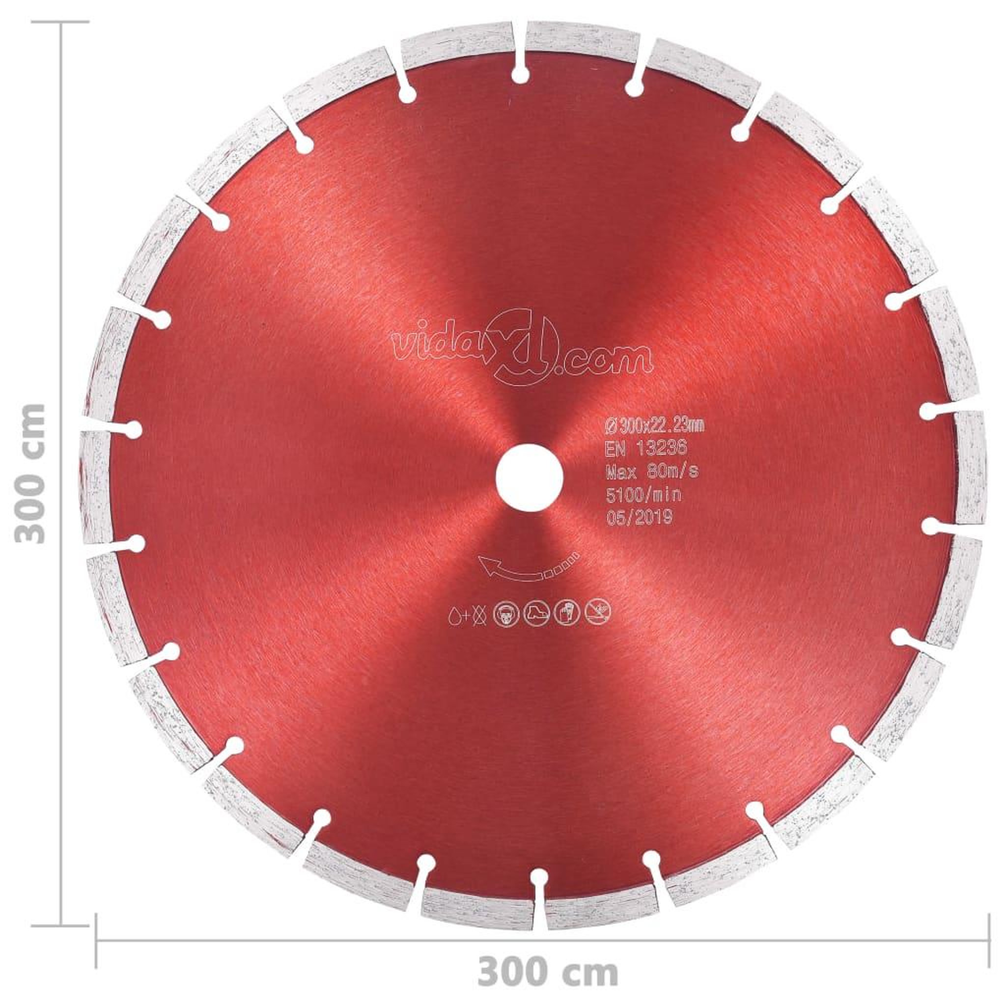 Voir la diapositive 5 : VIDAXL Disque de coupe diamante Acier 300 mm