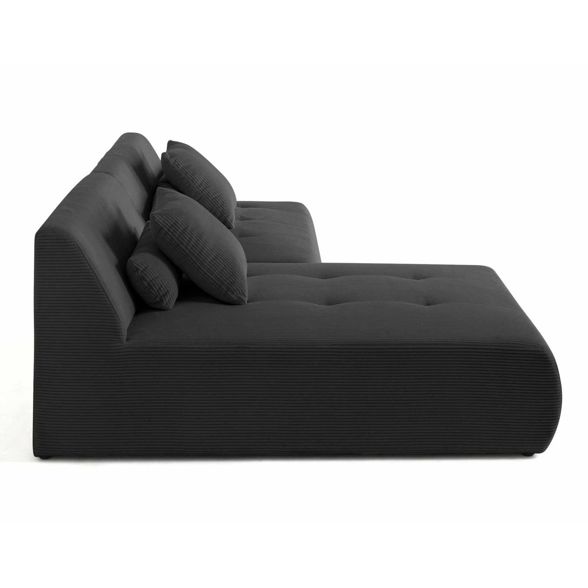 LISA DESIGN Onyx - canapé modulable d'angle réversible 4 places - en velours côtelé