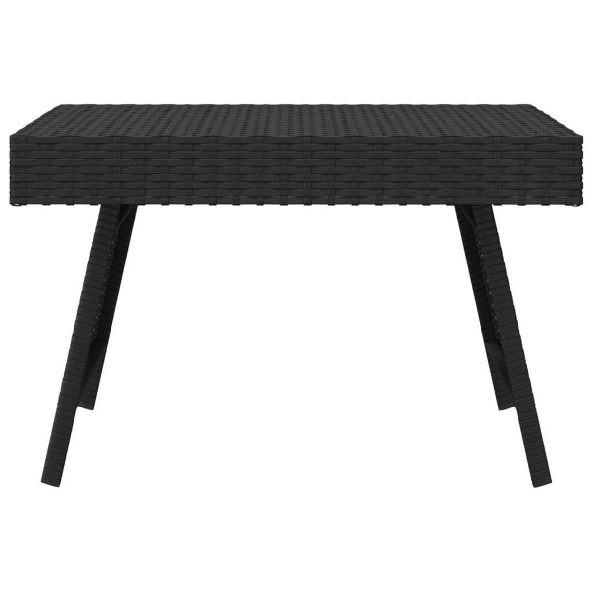 VIDAXL Table d'appoint pliable noir 60x40x38 cm resine tressee