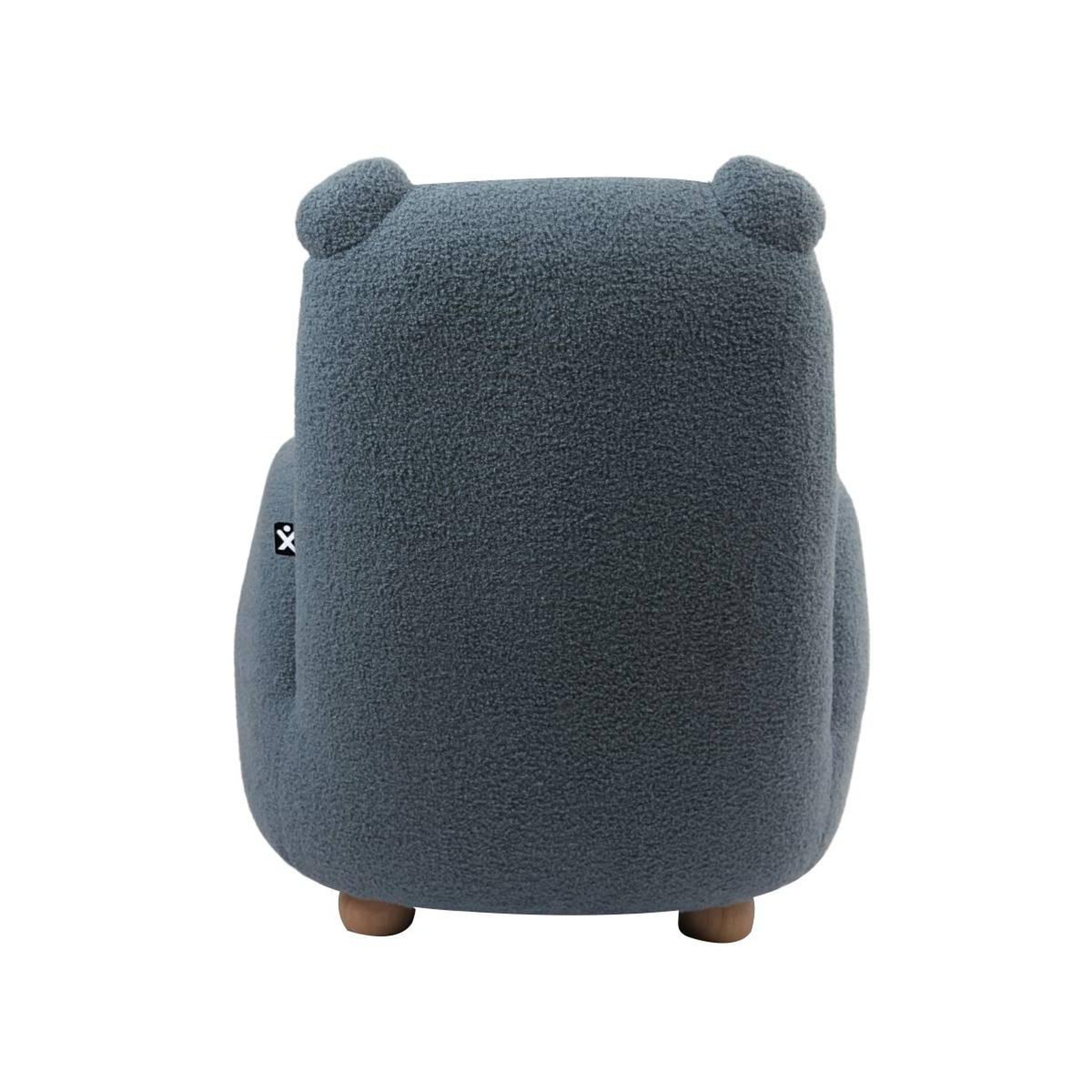 Voir la diapositive 4 : Paris Prix Fauteuil enfant ours  rocky  67cm bleu