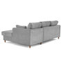 Voir la diapositive 5 : LISA DESIGN Anna - canapé d'angle droit 4 places convertible avec coffre en velours texturé