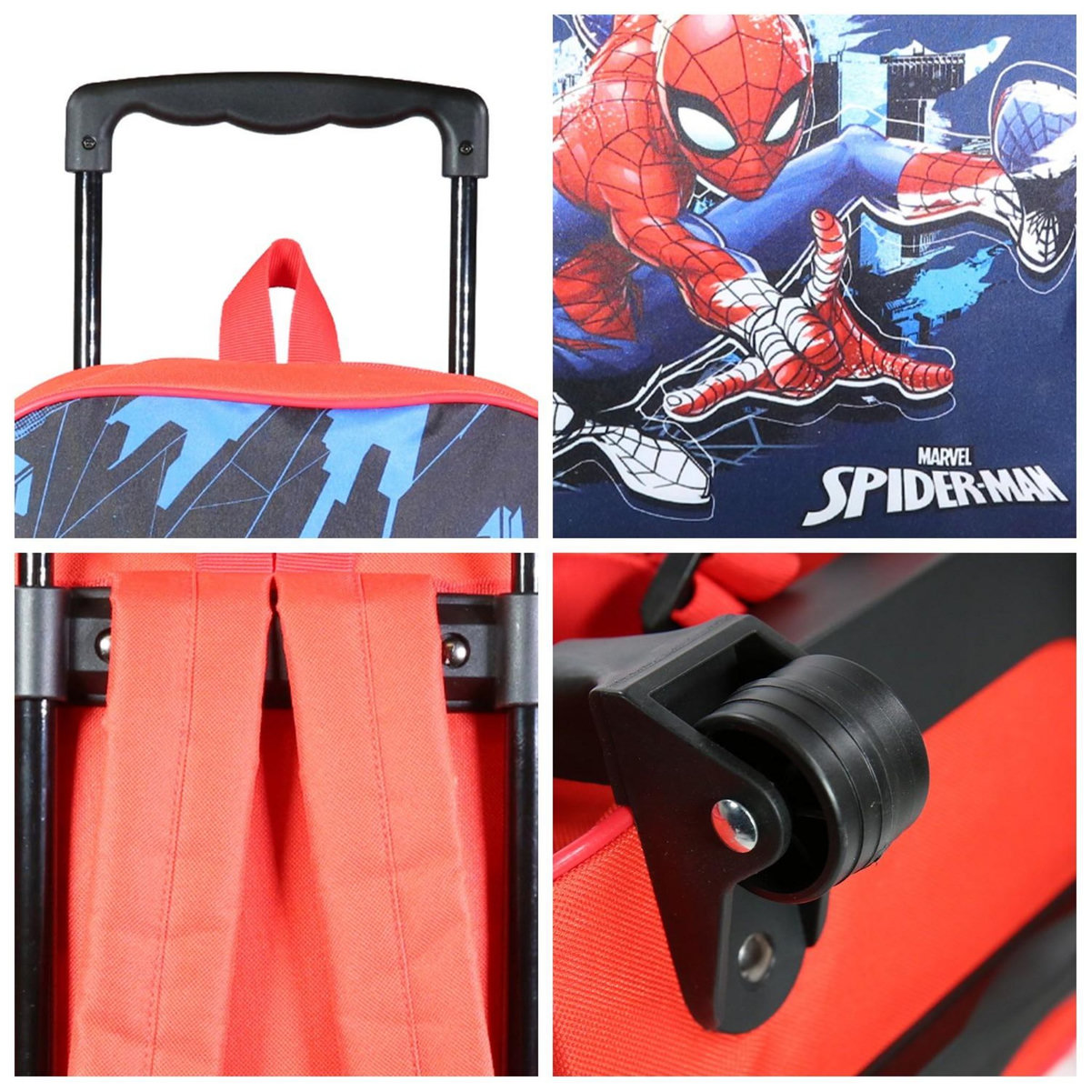 Bagtrotter Sac à dos à roulettes Spiderman Bleu