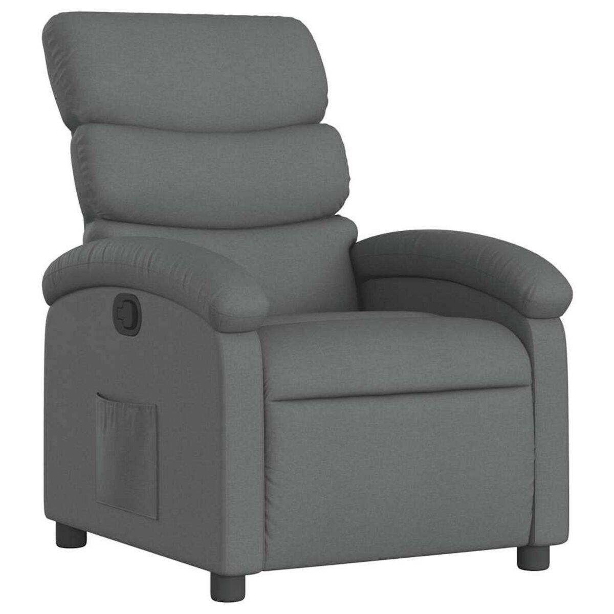 VIDAXL Fauteuil inclinable Gris fonce Tissu
