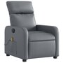 Voir la diapositive 4 : VIDAXL Fauteuil de massage inclinable electrique gris similicuir
