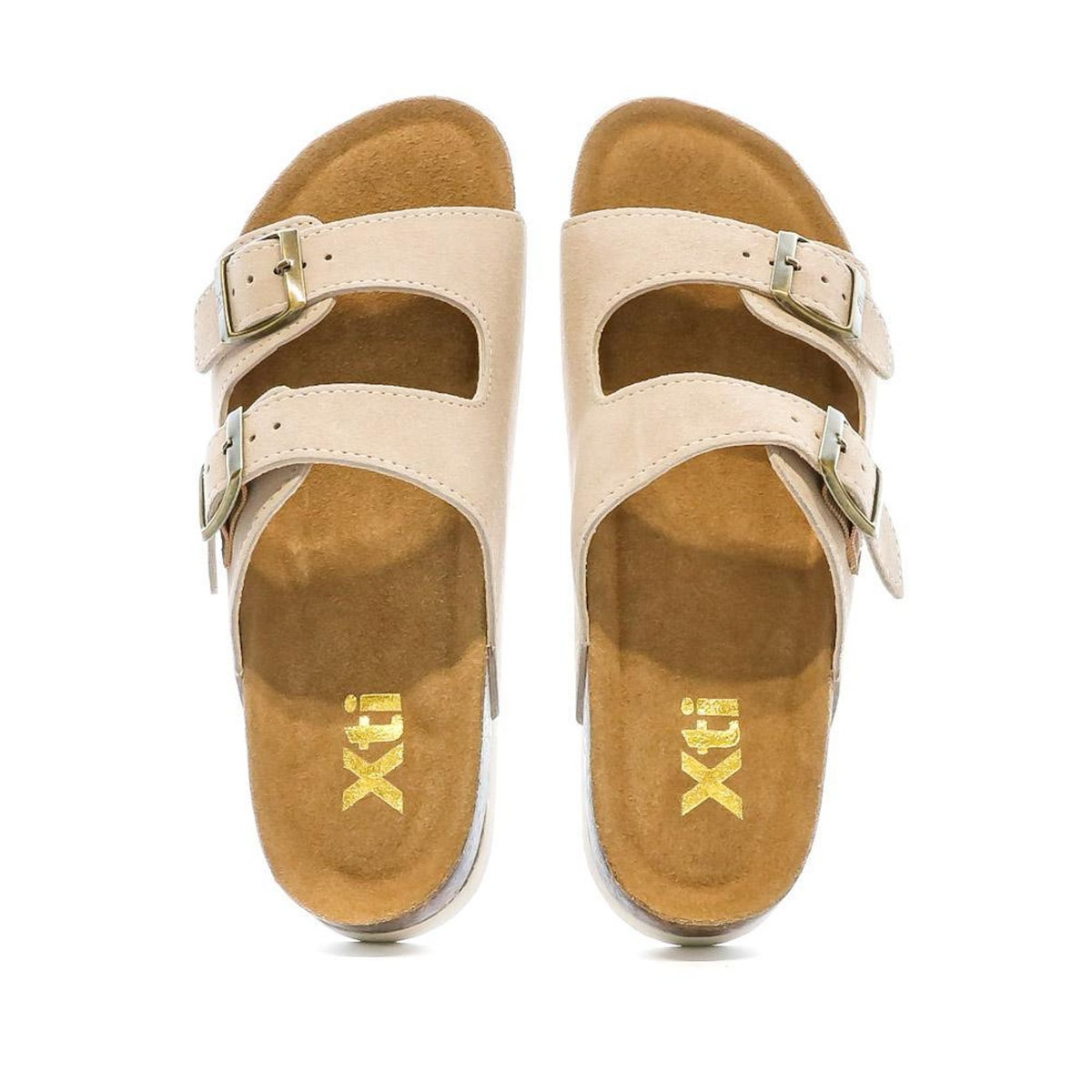 XTI Sandales Beige Femme Xti Cuir 142552