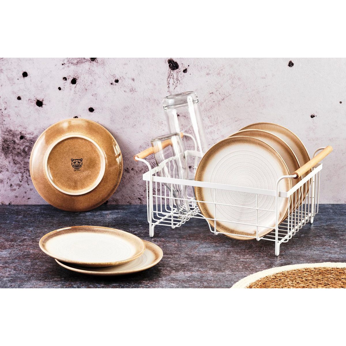 BJORN Assiette COSMOS Ø21,5cm - 6 pièces - Crème