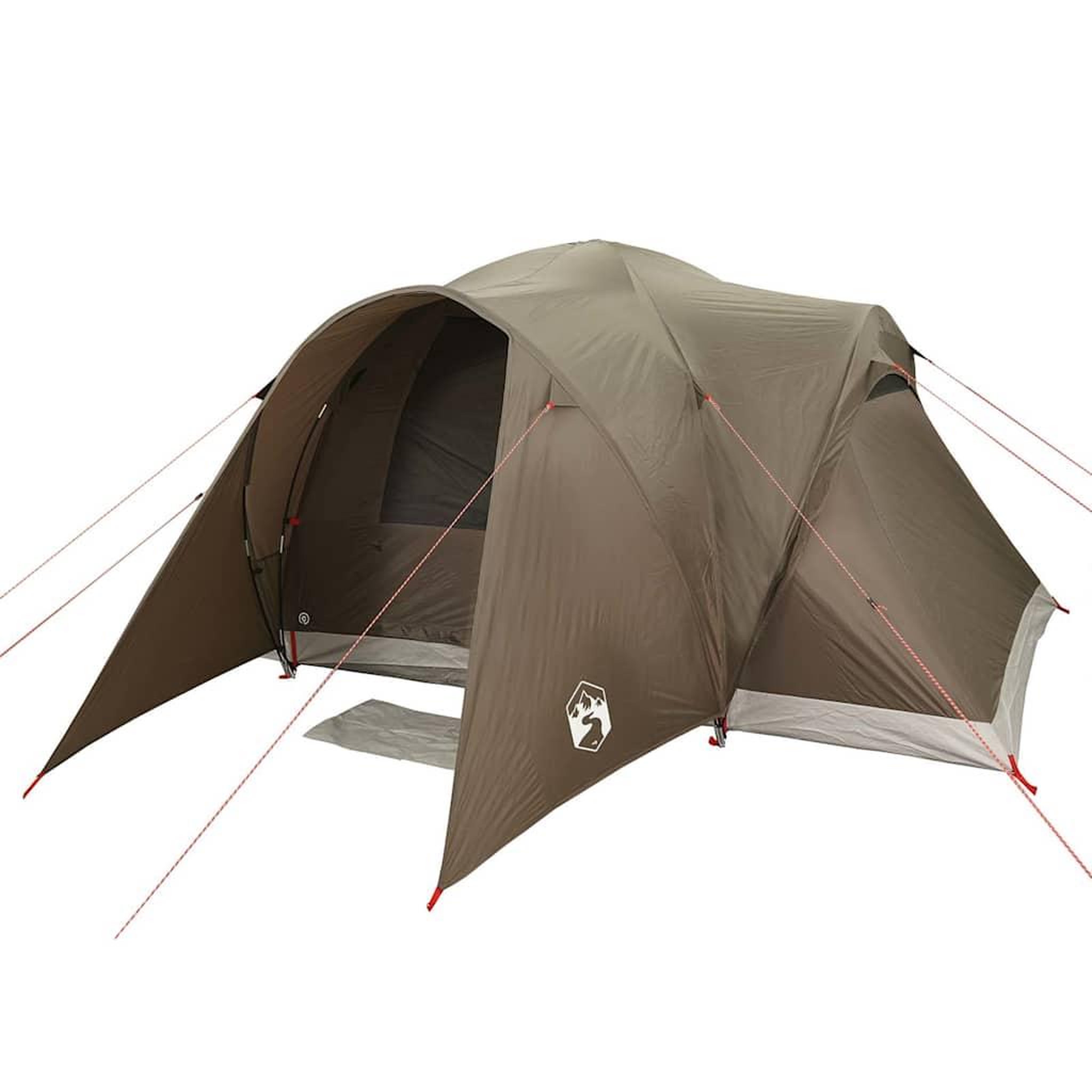 Voir la diapositive 5 : VIDAXL Tente familiale a dome 6 personnes marron impermeable